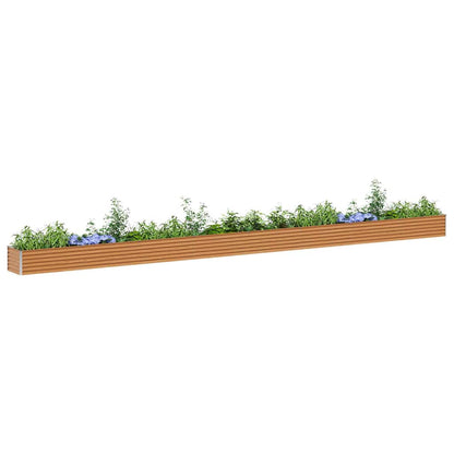Garden Raised Bed Light Brown 775 x 50 x 36 cm Galvanised Steel