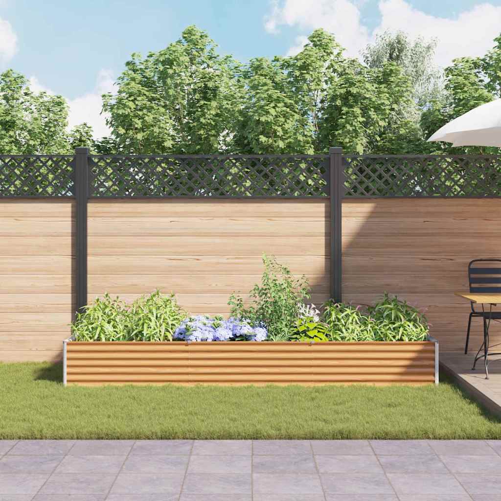 Garden Raised Bed 290 x 100 x 36 cm Galvanised Steel
