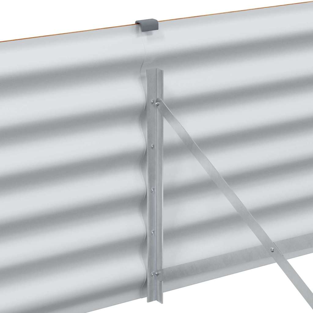 Garden Raised Bed Light Brown 485 x 50 x 36 cm Galvanised Steel