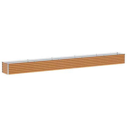 Garden Raised Bed Light Brown 485 x 50 x 36 cm Galvanised Steel