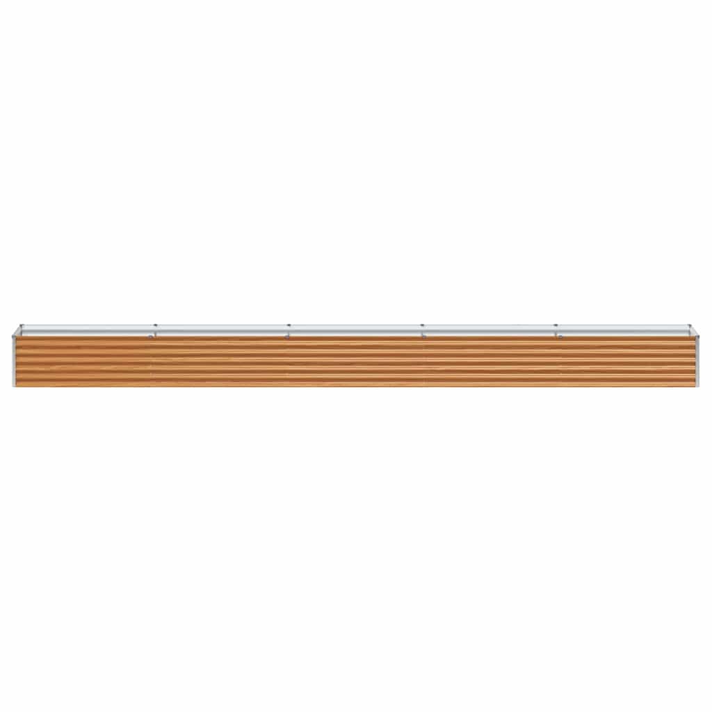 Garden Raised Bed Light Brown 485 x 50 x 36 cm Galvanised Steel