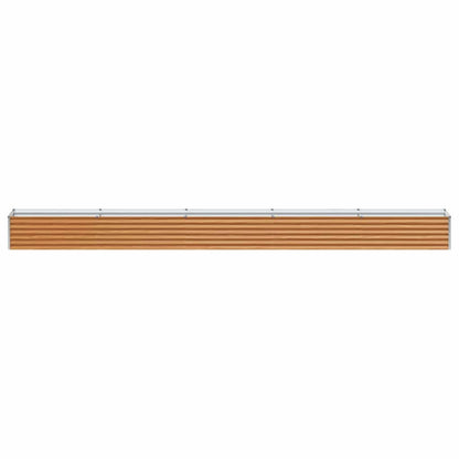 Garden Raised Bed Light Brown 485 x 50 x 36 cm Galvanised Steel