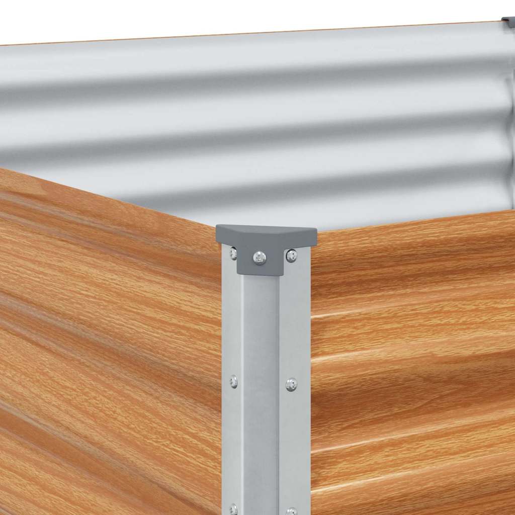 Garden Raised Bed 485 x 100 x 36 cm Galvanised Steel