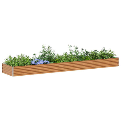 Garden Raised Bed 485 x 100 x 36 cm Galvanised Steel