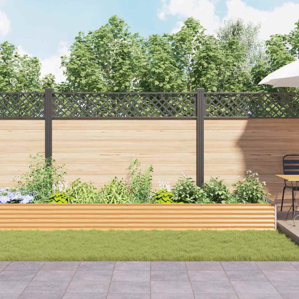 Garden Raised Bed 582 x 100 x 36 cm Galvanised Steel