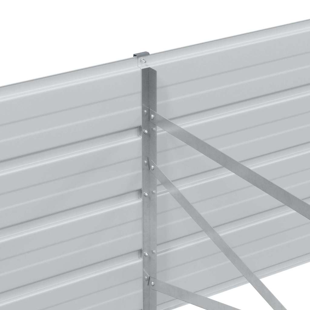 Garden Raised Bed Light Brown 320 x 80 x 45 cm Galvanised Steel