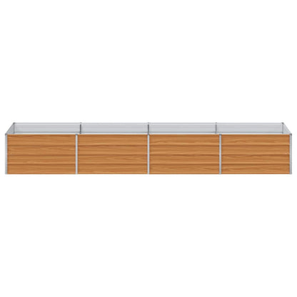 Garden Raised Bed Light Brown 320 x 80 x 45 cm Galvanised Steel