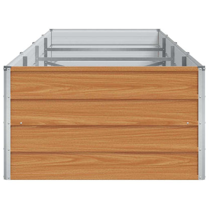 Garden Raised Bed Light Brown 320 x 80 x 45 cm Galvanised Steel