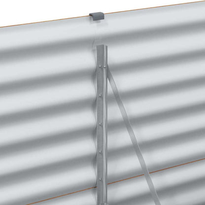 Garden Raised Bed Light Brown 98 x 50 x 68 cm Galvanised Steel