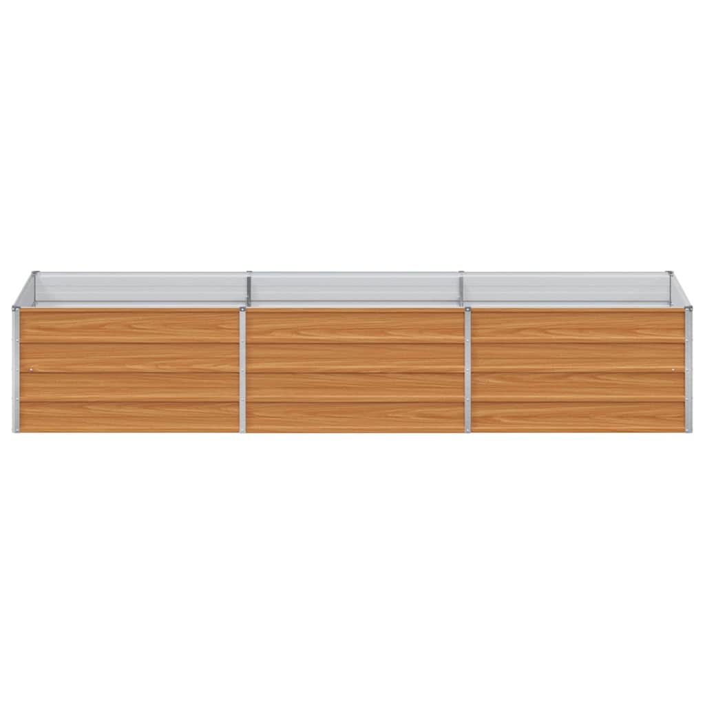 Garden Raised Bed Light Brown 240 x 80 x 45 cm Galvanised Steel