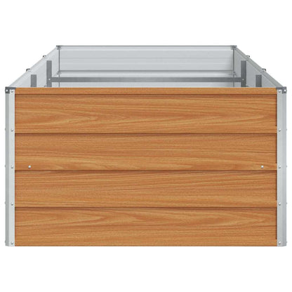 Garden Raised Bed Light Brown 240 x 80 x 45 cm Galvanised Steel
