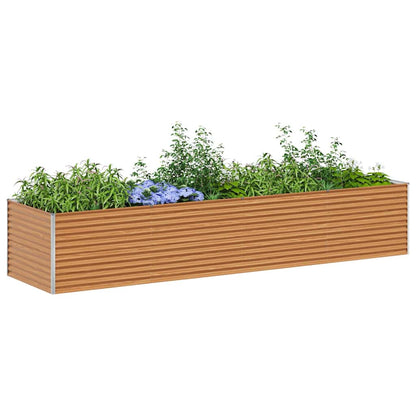 Garden Raised Bed 390 x 100 x 68 cm Galvanised Steel