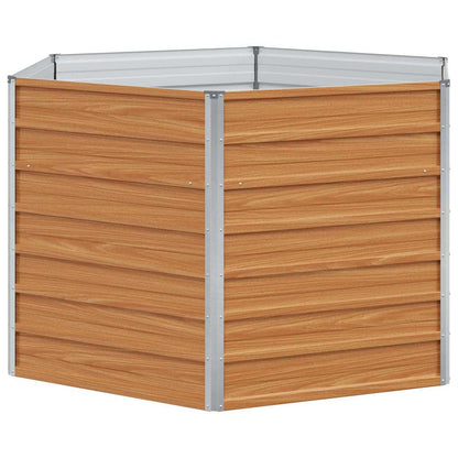 Raised Garden Bed Light Brown 129 x 129 x 77 cm