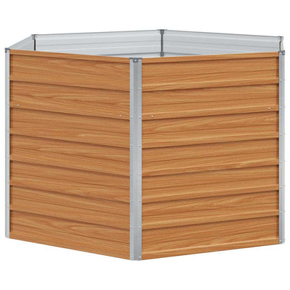 Raised Garden Bed Light Brown 129 x 129 x 77 cm