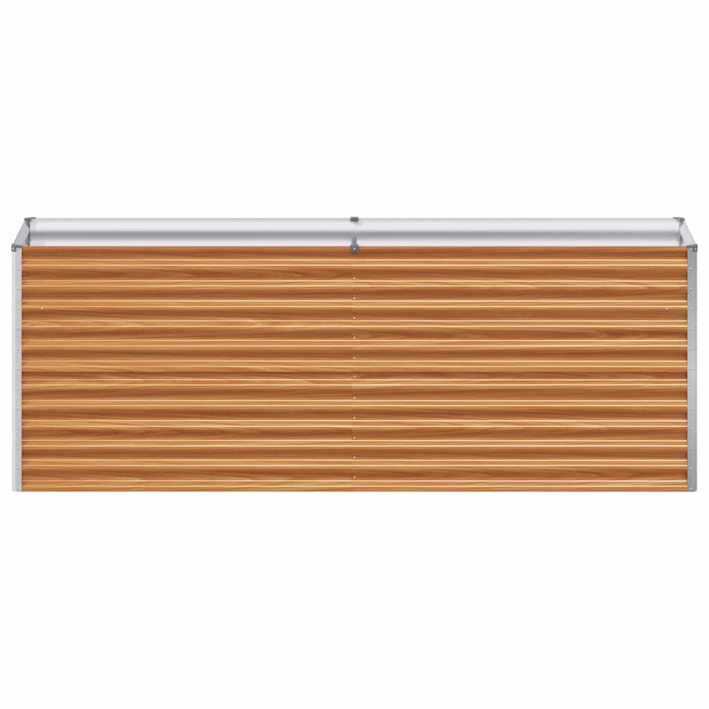 Garden Raised Bed Light Brown 195 x 50 x 68 cm Galvanised Steel