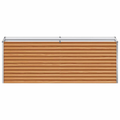 Garden Raised Bed Light Brown 195 x 50 x 68 cm Galvanised Steel
