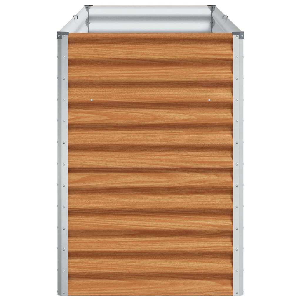 Garden Raised Bed Light Brown 195 x 50 x 68 cm Galvanised Steel