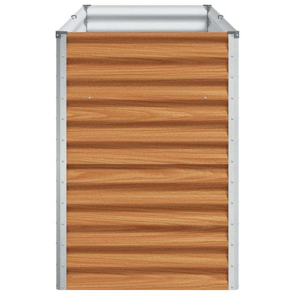 Garden Raised Bed Light Brown 195 x 50 x 68 cm Galvanised Steel