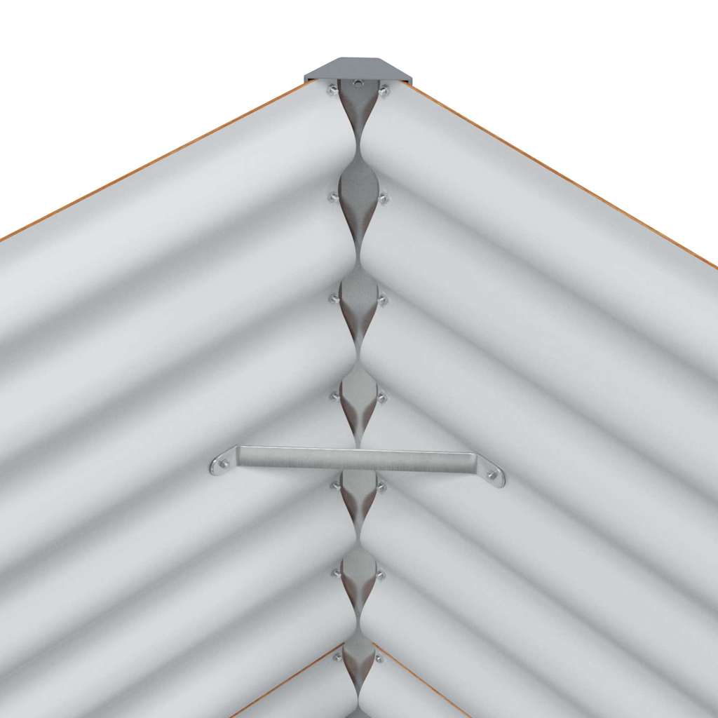 Garden Raised Bed Light Brown 290 x 50 x 68 cm Galvanised Steel