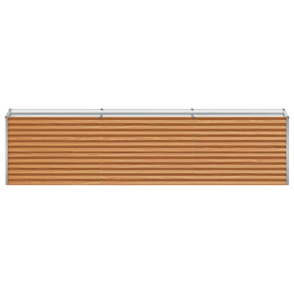 Garden Raised Bed Light Brown 290 x 50 x 68 cm Galvanised Steel