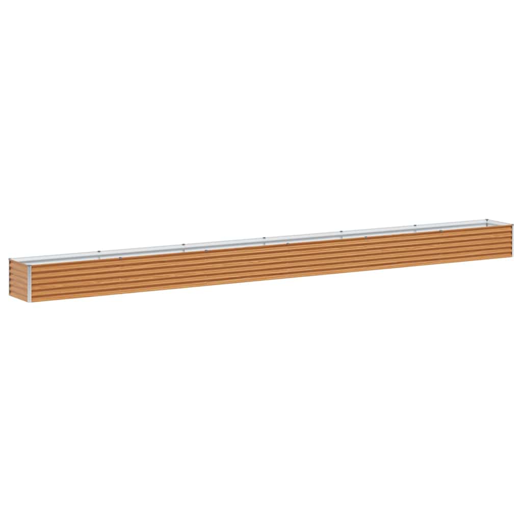 Garden Raised Bed Light Brown 582 x 50 x 36 cm Galvanised Steel