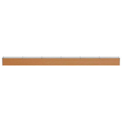 Garden Raised Bed Light Brown 582 x 50 x 36 cm Galvanised Steel