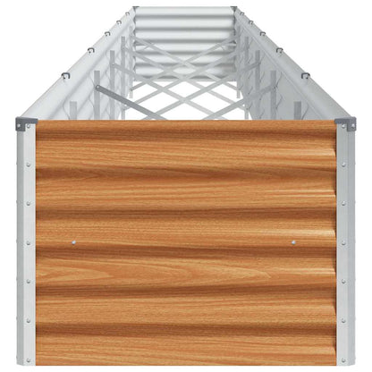 Garden Raised Bed Light Brown 582 x 50 x 36 cm Galvanised Steel