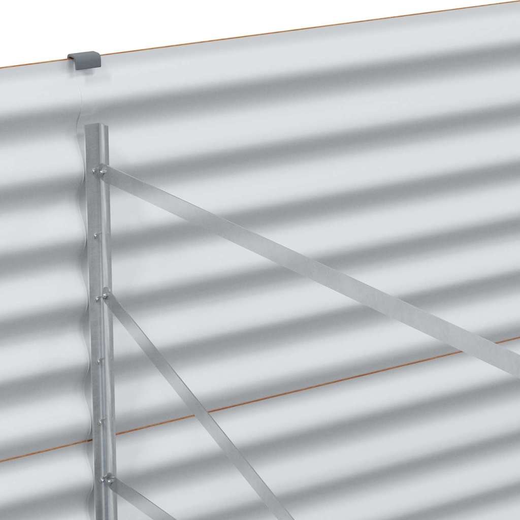 Garden Raised Bed Light Brown 98 x 100 x 68 cm Galvanised Steel