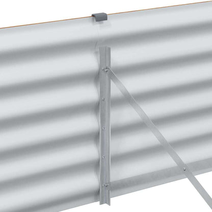 Garden Raised Bed Light Brown 390 x 50 x 36 cm Galvanised Steel