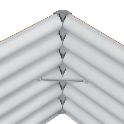 Garden Raised Bed Light Brown 390 x 50 x 36 cm Galvanised Steel