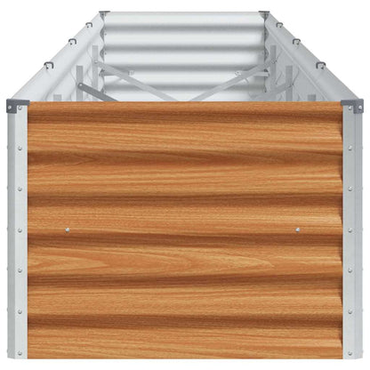 Garden Raised Bed Light Brown 390 x 50 x 36 cm Galvanised Steel