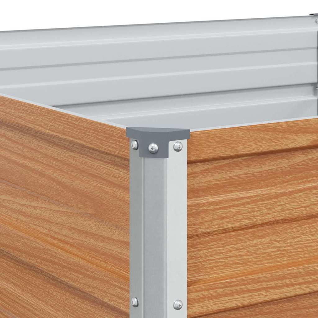 Garden Raised Bed Light Brown 240 x 80 x 77 cm Galvanised Steel