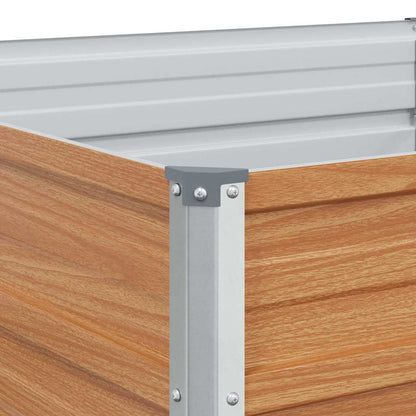 Garden Raised Bed Light Brown 240 x 80 x 77 cm Galvanised Steel