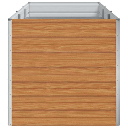 Garden Raised Bed Light Brown 240 x 80 x 77 cm Galvanised Steel
