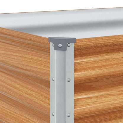 Garden Raised Bed Light Brown 390 x 50 x 68 cm Galvanised Steel