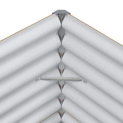 Garden Raised Bed Light Brown 390 x 50 x 68 cm Galvanised Steel
