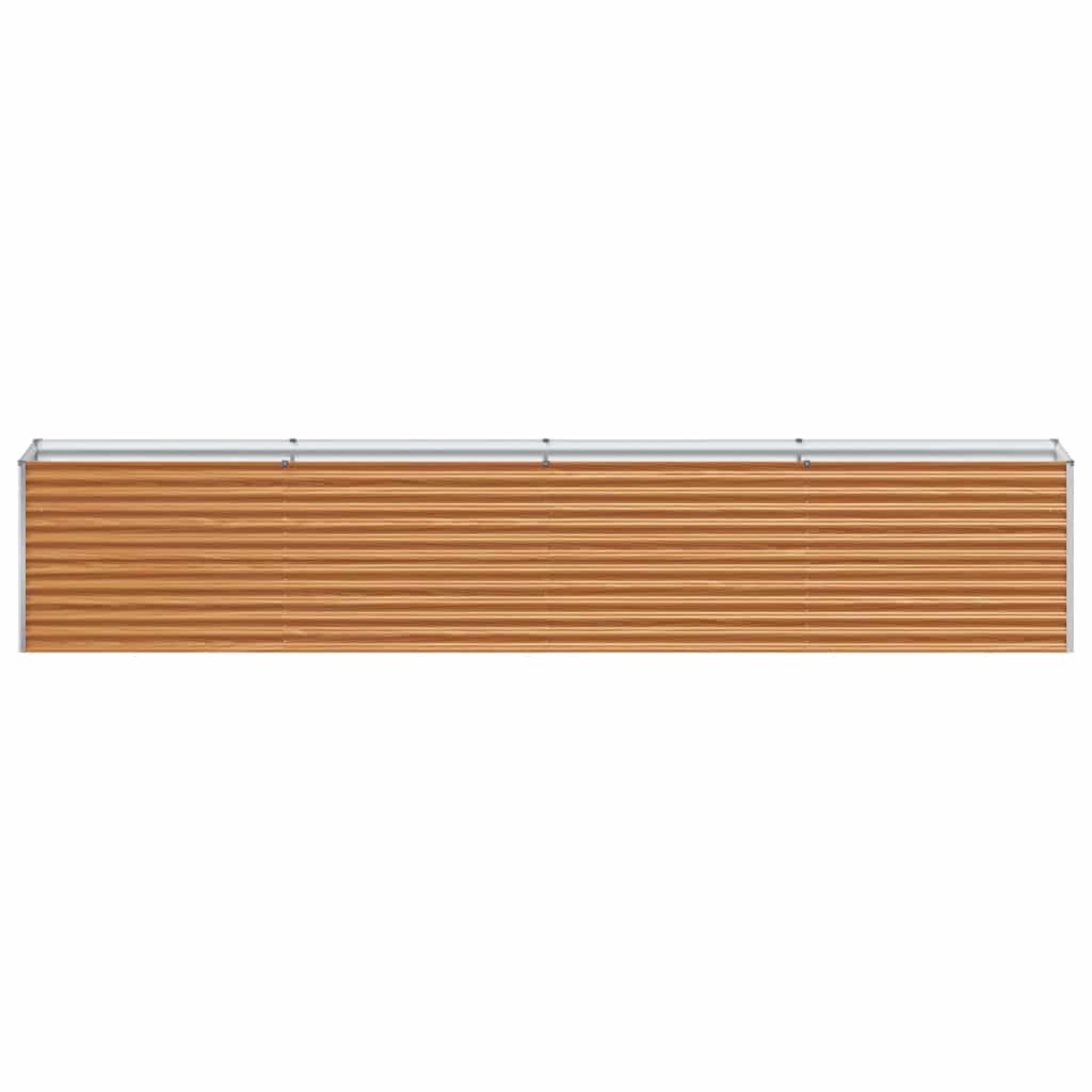 Garden Raised Bed Light Brown 390 x 50 x 68 cm Galvanised Steel