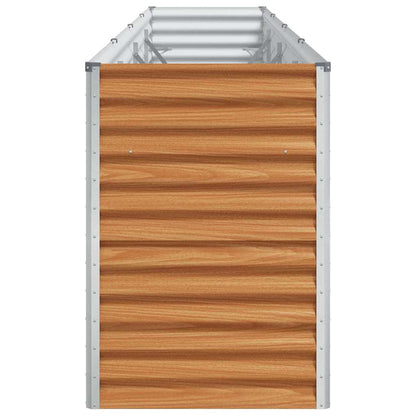 Garden Raised Bed Light Brown 390 x 50 x 68 cm Galvanised Steel