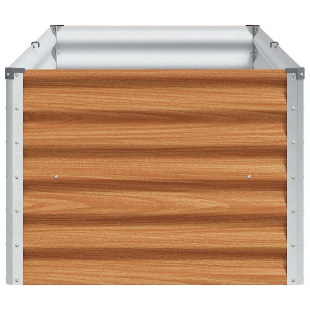 Garden Raised Bed Light Brown 195 x 50 x 36 cm Galvanised Steel