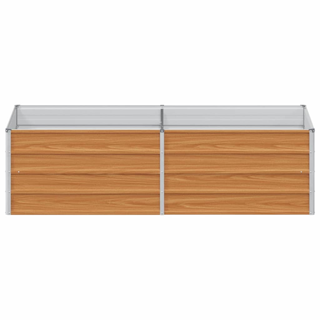 Garden Raised Bed Light Brown 160 x 80 x 45 cm Galvanised Steel