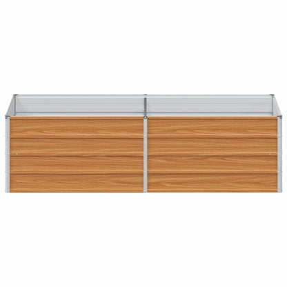 Garden Raised Bed Light Brown 160 x 80 x 45 cm Galvanised Steel