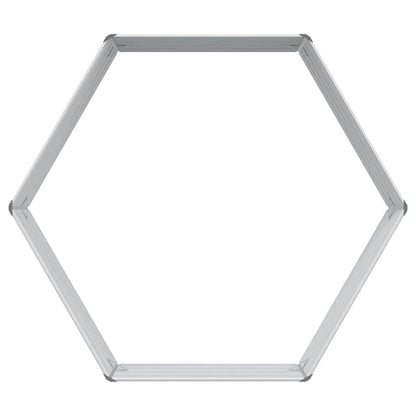 Raised Garden Bed Wood Look 129 x 129 x 45 cm Galvanised Steel