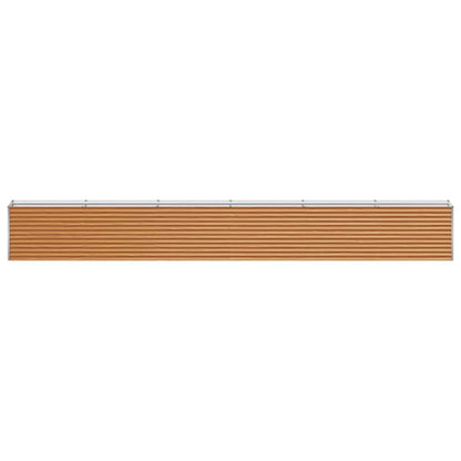 Garden Raised Bed Light Brown 582 x 50 x 68 cm Galvanised Steel