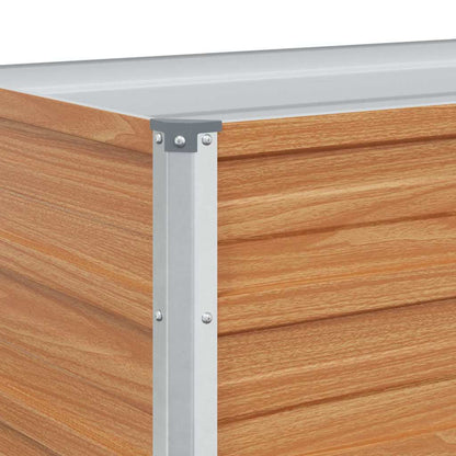 Garden Raised Bed Light Brown 160 x 40 x 45 cm Galvanised Steel