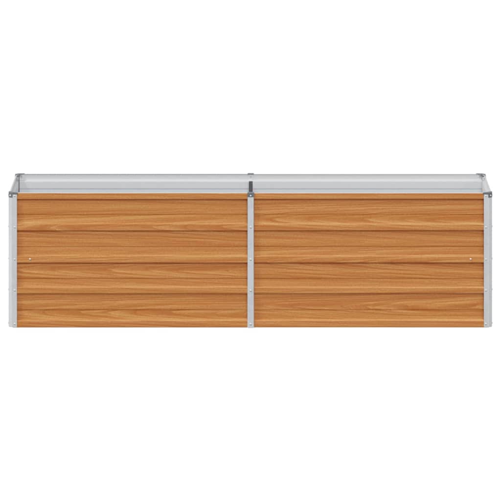 Garden Raised Bed Light Brown 160 x 40 x 45 cm Galvanised Steel