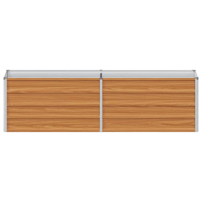 Garden Raised Bed Light Brown 160 x 40 x 45 cm Galvanised Steel