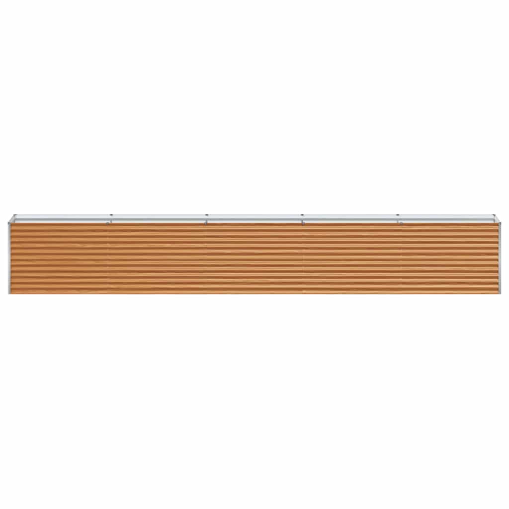 Garden Raised Bed Light Brown 485 x 50 x 68 cm Galvanised Steel
