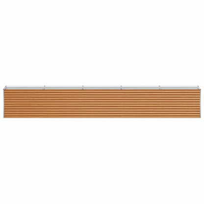 Garden Raised Bed Light Brown 485 x 50 x 68 cm Galvanised Steel