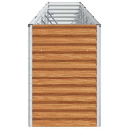 Garden Raised Bed Light Brown 485 x 50 x 68 cm Galvanised Steel