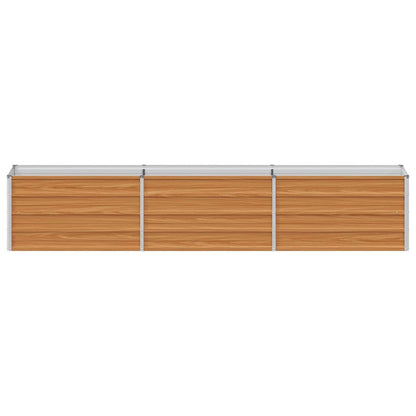 Garden Raised Bed Light Brown 240 x 40 x 45 cm Galvanised Steel